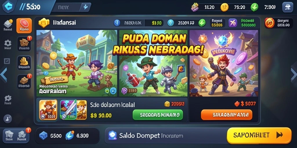 Tampilan antarmuka utama aplikasi BEBASMAX.