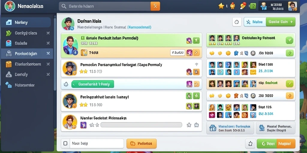 Tampilan awal yang memukau dengan karakter utama.